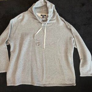 Chaps Women's Funnel Neck Pullover Top Size IX-Great Condition- Long Sleeve-Gray